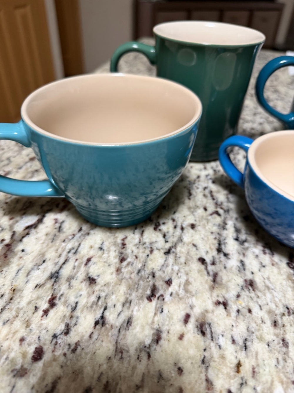 Le Creuset Blue & Teal Ceramic Mug Set